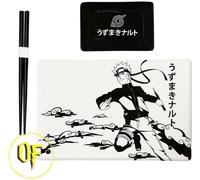 Naruto Shippuden 3-Piece Japanese Dinnerware Ceramic Sushi Set Kitchen Set