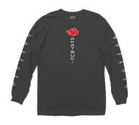 Naruto Shippuden Akatsuki Anti Village Simbologia Anime Adulto Lungo T-Shirt