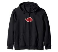 Naruto Shippuden Akatsuki Red Cloud Symbol Centered Anime Felpa con Cappuccio