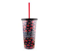 Naruto Shippuden Akatsuki Tazza Da 20 Once Con Coperchio E Cannuccia