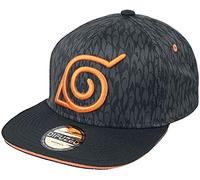 Naruto Shippuden Badge Uomo Cappello Nero 100% Cotone