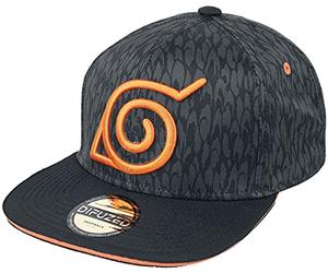 Naruto Shippuden Badge Uomo Cappello Nero 100% Cotone