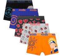 Naruto Shippuden Boxer Bambino 7-15 Anni, 5 Pacco Morbido, Elasticizzato e Traspirante Mutande Bambini, Anime Regalo Ragazzo (7-8 Anni, Multi Naruto)