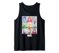 Naruto Shippuden Colorful Retro Pop Art Character Grid Anime Canotta