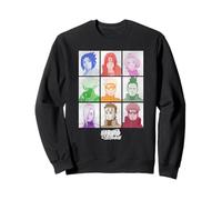 Naruto Shippuden Colorful Retro Pop Art Character Grid Anime Felpa