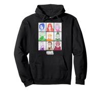 Naruto Shippuden Colorful Retro Pop Art Character Grid Anime Felpa con Cappuccio