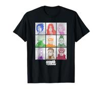 Naruto Shippuden Colorful Retro Pop Art Character Grid Anime Maglietta