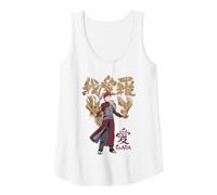 Naruto Shippuden Gaara with Sand And Kanji Anime Canotta, Donna, Bianco, XL