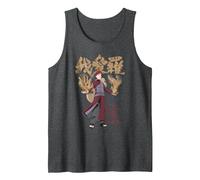 Naruto Shippuden Gaara with Sand And Kanji Anime Canotta, Uomo, Grigio Scuro, L