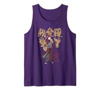 Naruto Shippuden Gaara with Sand And Kanji Anime Canotta, Uomo, Viola, XL