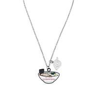 Naruto Shippuden Ichiraku Ramen Metallo Smalto Ciondolo Collana Con Silver Chain