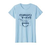 Naruto Shippuden Ichiraku Ramen Shop Logo Anime Maglietta, Donna, Celeste, XL