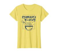 Naruto Shippuden Ichiraku Ramen Shop Logo Anime Maglietta, Donna, Limone, S