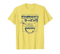 Naruto Shippuden Ichiraku Ramen Shop Logo Anime Maglietta, Uomo, Limone, L