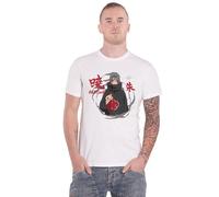 Difuzed T-shirt Naruto Shippuden Itachi Uchiha bianca unisex taglia M