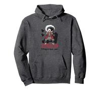 Naruto Shippuden Jiraiya Large Toad Sage with Kanji Anime Felpa con Cappuccio, Unisex per Adulti, Grigio Scuro, XL
