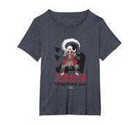 Naruto Shippuden Jiraiya Large Toad Sage with Kanji Anime Maglietta, Donna Plus-Size, Pervinca, 5X