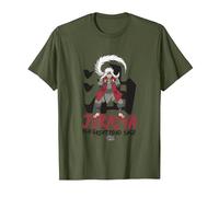Naruto Shippuden Jiraiya Large Toad Sage with Kanji Anime Maglietta, Uomo, Oliva, L