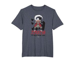 Naruto Shippuden Jiraiya Large Toad Sage with Kanji Anime Maglietta, Uomo Taglie Grandi, Pervinca, 2X Tall