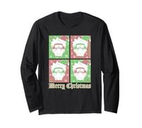 Naruto Shippuden Merry Christmas Pop Art Grid Holiday Anime Maglia a Manica