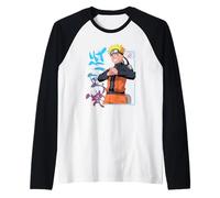 Naruto Shippuden Naruto Kanji Portafoto Maglia con Maniche Raglan