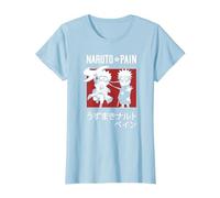 Naruto Shippuden Naruto Vs Pain Chibi Characters Anime Maglietta, Donna, Celeste, M