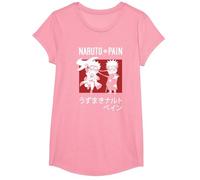 Naruto Shippuden Naruto Vs Pain Chibi Characters Anime Maglietta, Ragazze, Rosa, M