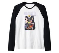 Naruto Shippuden Ninja Group Modern Collage Photo Anime Maglia con Maniche Raglan