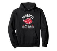 Naruto Shippuden Organizzazione Akatsuki Shinobi Felpa con Cappuccio, Unisex per Adulti, Nero, M