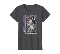 Naruto Shippuden Orochimaru Legendary Sannin Anime Maglietta, Donna, Grigio Scuro, S