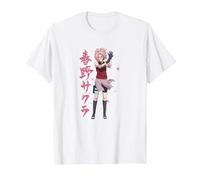 Naruto Shippuden Sakura Cherry Blossoms Anime Maglietta, Uomo, Bianco, L