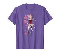 Naruto Shippuden Sakura Cherry Blossoms Anime Maglietta, Uomo, Viola mélange, L