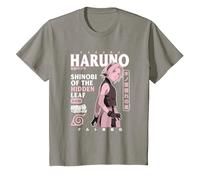 Naruto Shippuden Sakura Sovraccarico di Testo Maglietta, Bambini, Ardesia, 6 Anni