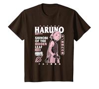 Naruto Shippuden Sakura Sovraccarico di Testo Maglietta, Bambini, Marrone, 3 Anni