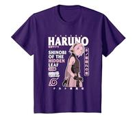 Naruto Shippuden Sakura Sovraccarico di Testo Maglietta, Bambini, Viola, 2 Anni
