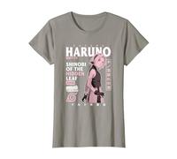 Naruto Shippuden Sakura Sovraccarico di Testo Maglietta, Donna, Ardesia, 3XL