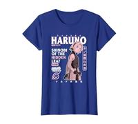 Naruto Shippuden Sakura Sovraccarico di Testo Maglietta, Donna, Blu Reale, M