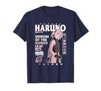 Naruto Shippuden Sakura Sovraccarico di Testo Maglietta, Uomo, Navy, XL