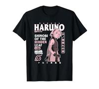 Naruto Shippuden Sakura Sovraccarico di Testo Maglietta, Uomo, Nero, 3XL