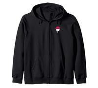 Naruto Shippuden Sasuke Uchiha Icon Front and Back Anime Felpa con Cappuccio