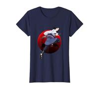 Naruto Shippuden Sasuke with Sharingan Anime Maglietta, Donna, Navy, XXL