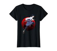 Naruto Shippuden Sasuke with Sharingan Anime Maglietta, Donna, Nero, XXL