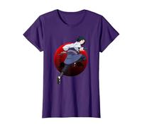 Naruto Shippuden Sasuke with Sharingan Anime Maglietta, Donna, Viola, XXL