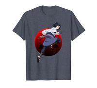 Naruto Shippuden Sasuke with Sharingan Anime Maglietta, Uomo, Pervinca, 5XL