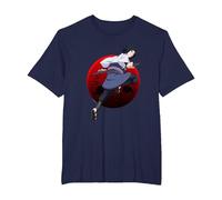 Naruto Shippuden Sasuke with Sharingan Anime Maglietta, Uomo Taglie Grandi, Navy, 3X Tall