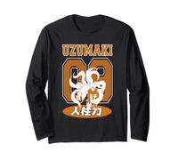 Naruto Shippuden Uzumaki Nine Tails Varsity Number Anime Maglia a Manica