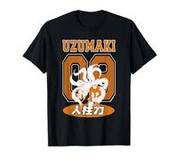 Naruto Shippuden Uzumaki Nine Tails Varsity Number Anime Maglietta