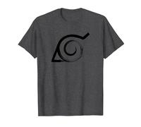 Naruto Shippuden Villaggio Antifoglia Maglietta, Uomo, Grigio Scuro, 3XL