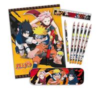Naruto Statioenry Set di articoli scolastici regalo per Kdis con astuccio, righello, matite, quaderni