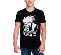 Naruto T-Shirt Uomo Kakashi Hatake in Cotone Nero - L